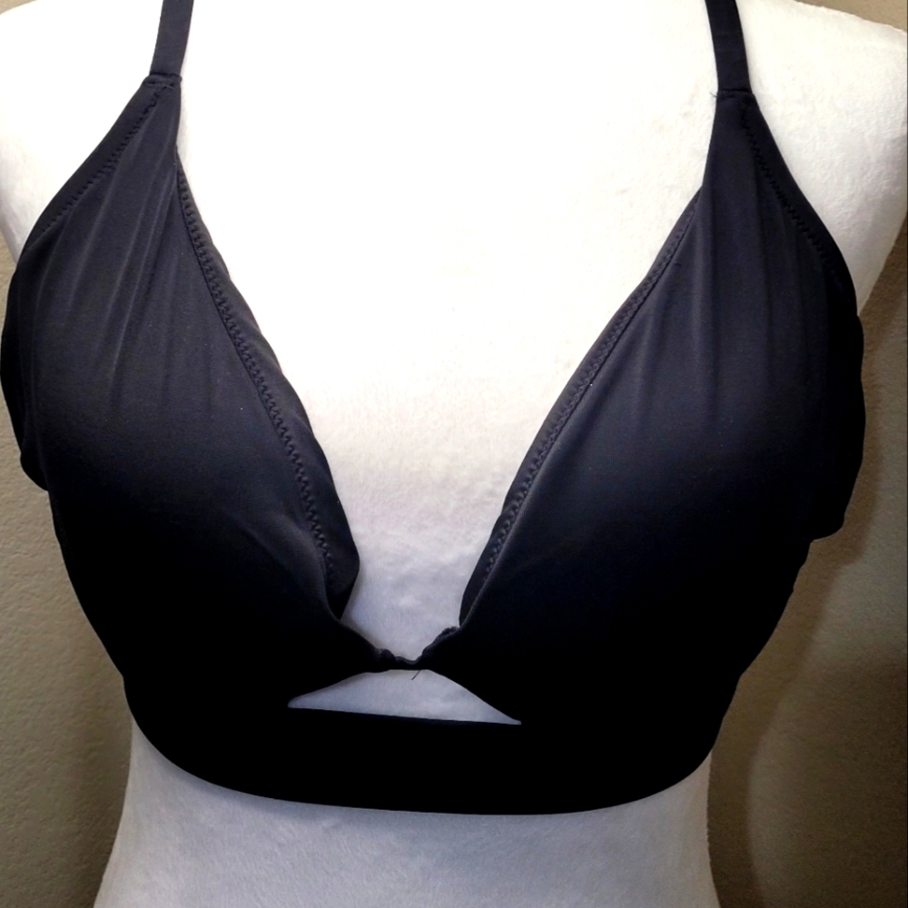 Shade & Shore, Womens Bikini Top, Black Size 34 DD